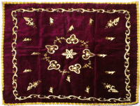 Ottoman embroidery on red velvet