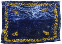 Ottoman embroidery on blue velvet