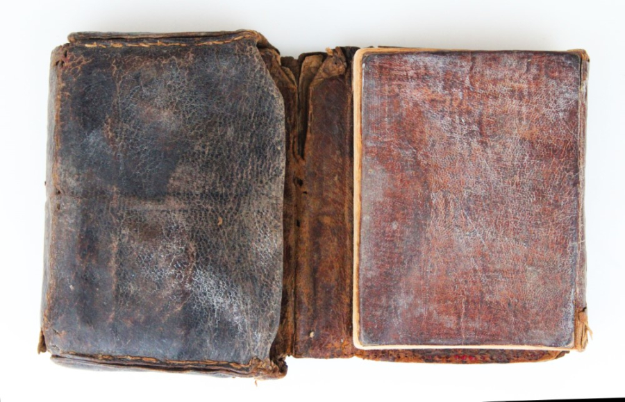 Handwritten Ottoman prayer book in leather sheath