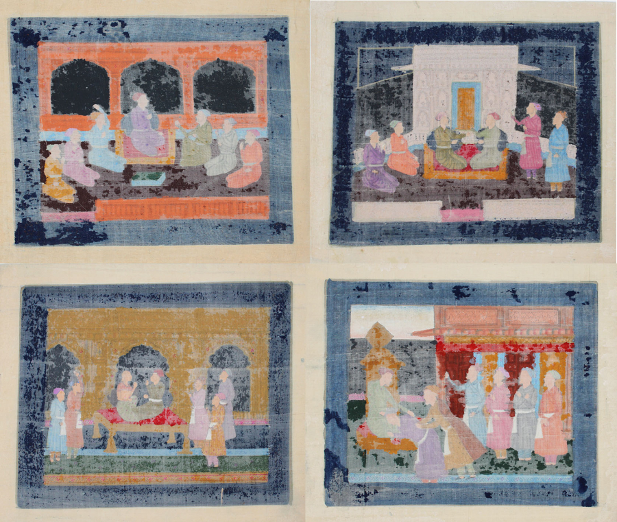 Four Indian or Persian paintings 